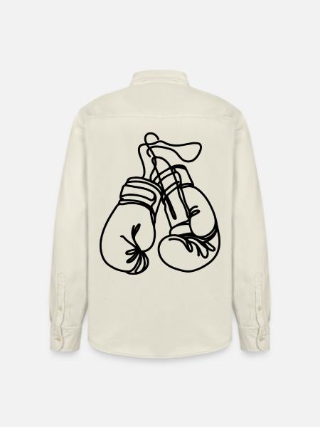 Boxing Gloves Sketch - Relaxed Fit Unisex Organic Shirt by Stanley/Stella - soft Ecru