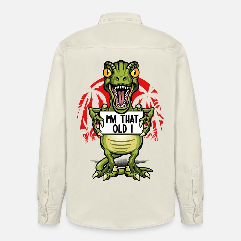 Ich bin ein alter Dinosaurier - Relaxed Fit Unisex Organic Hemd von Stanley/Stella - Natur