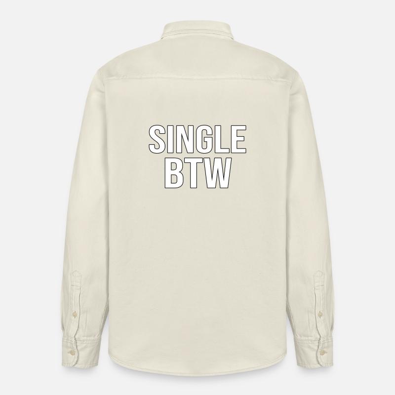Single BTW Bold Monochrome - Relaxed Fit Unisex Organic Hemd von Stanley/Stella - Natur