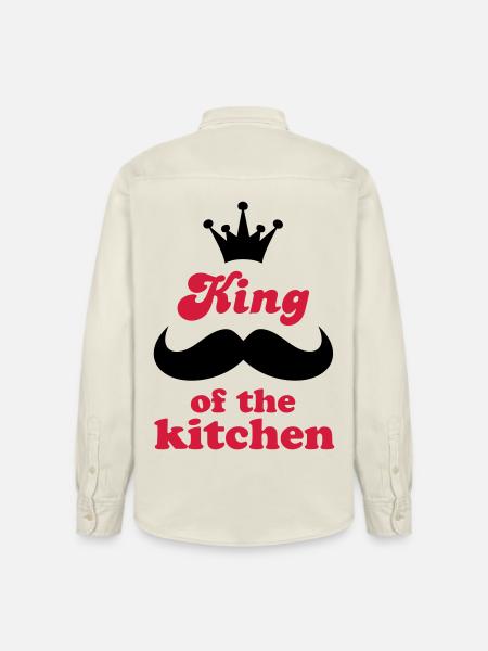 Cooking apron with funny saying - Relaxed Fit Unisex Organic Shirt by Stanley/Stella - soft Ecru