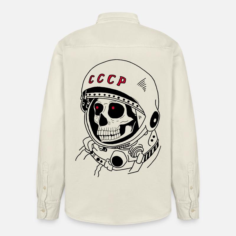 Schädel eines sowjetischen Astronauten - Relaxed Fit Unisex Organic Hemd von Stanley/Stella - Natur