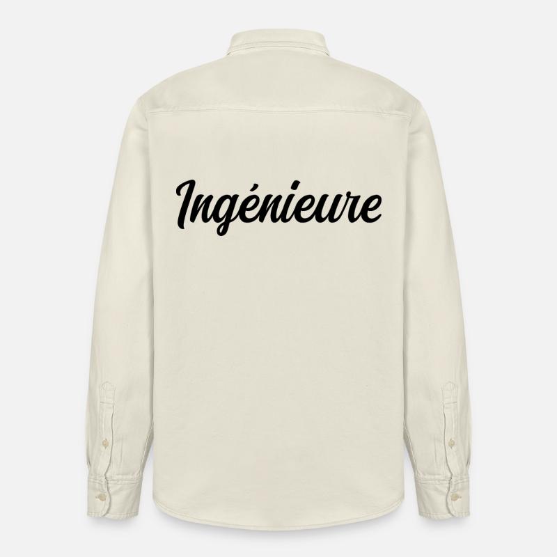 Ingénieure Conception Technique Science Projet - Chemise unisexe coupe décontractée bio Stanley/Stella - écru doux