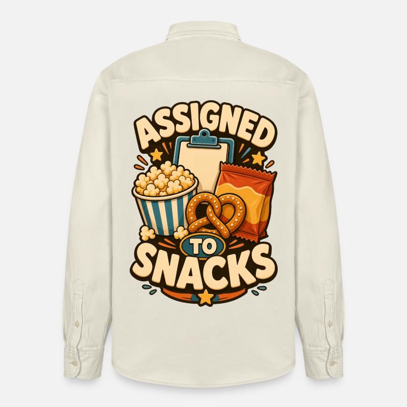 Assigné aux snacks - Chemise unisexe coupe décontractée bio Stanley/Stella - écru doux