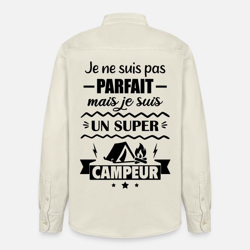 Pas parfait mais super campeur - Chemise unisexe coupe décontractée bio Stanley/Stella - écru doux