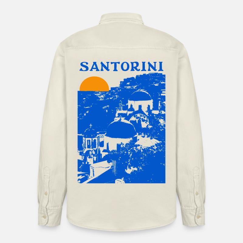 Santorin - Chemise unisexe coupe décontractée bio Stanley/Stella - écru doux