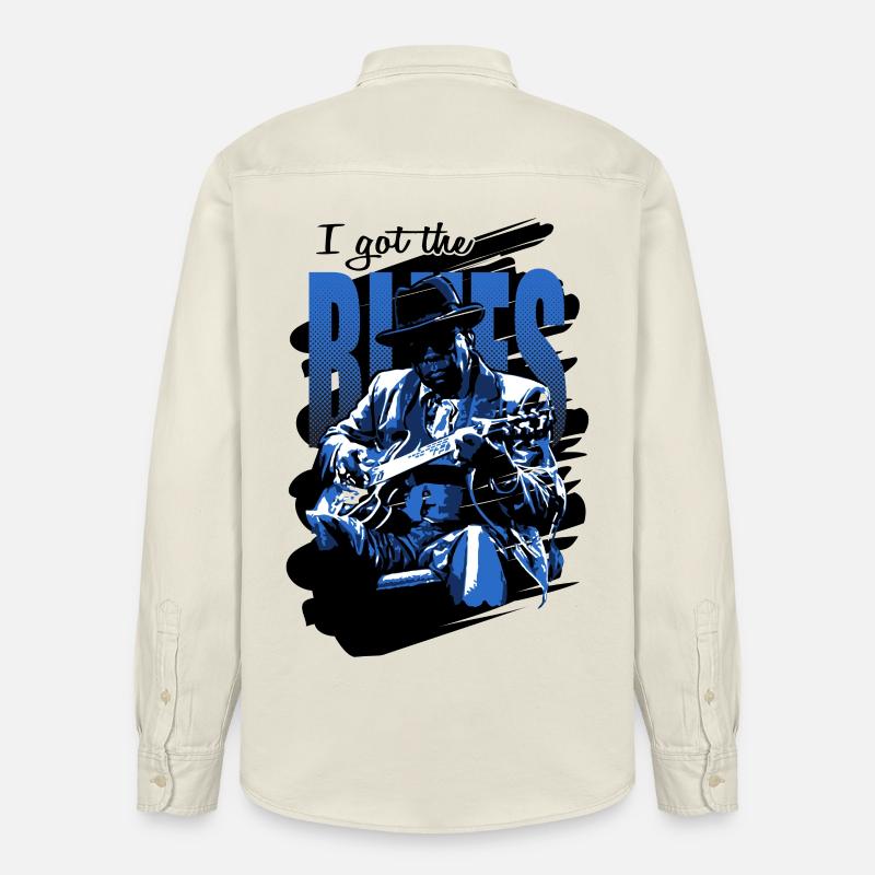 Fick blues - Unisex skjorta ledig passform ekologisk Stanley/Stella - mjukt ecru