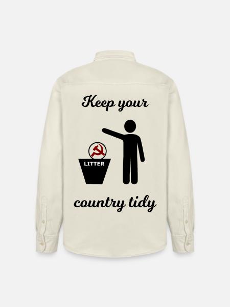Socialism and Capitalism Funny - Relaxed Fit Unisex Organic Shirt by Stanley/Stella - soft Ecru