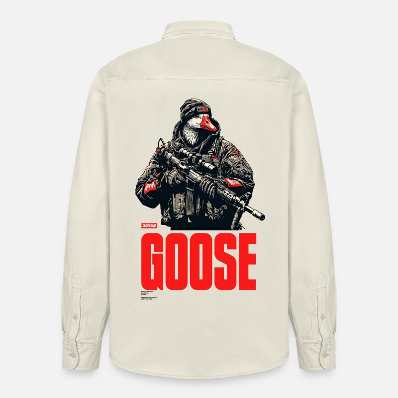 Nom de code Goose - Chemise unisexe coupe décontractée bio Stanley/Stella - écru doux