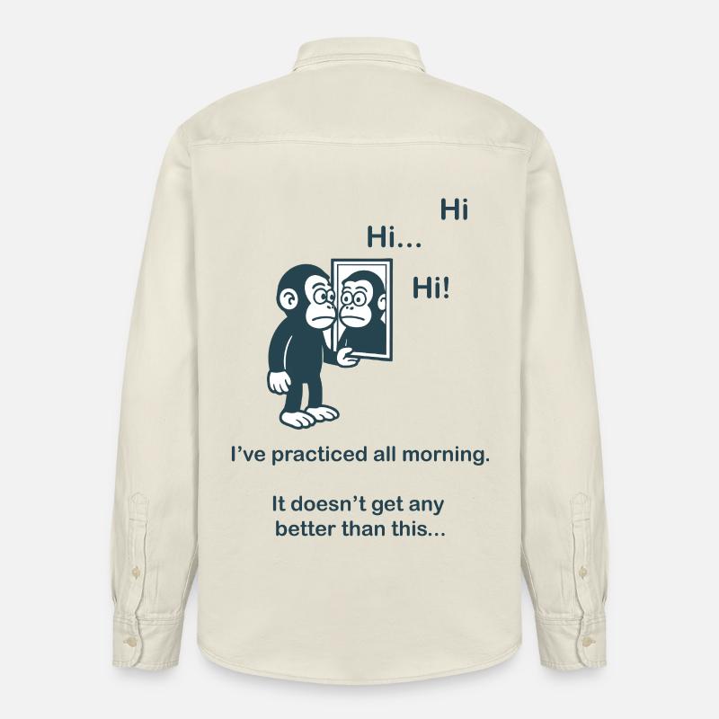 Introverti - Pratiqué toute la matinée - Chemise unisexe coupe décontractée bio Stanley/Stella - écru doux