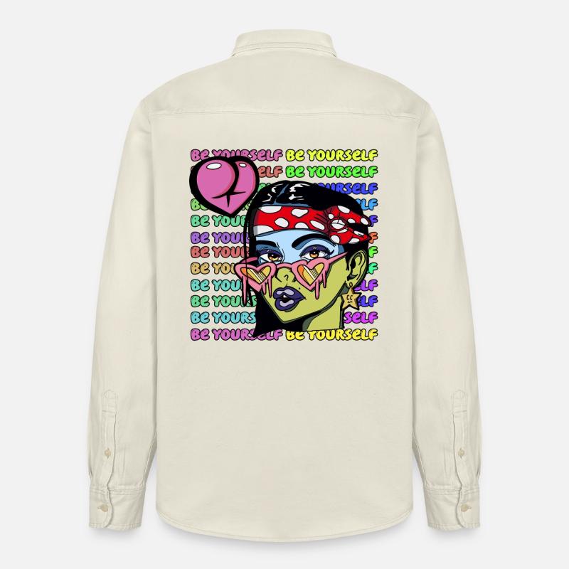 Seien Sie Sie selbst - Relaxed Fit Unisex Organic Hemd von Stanley/Stella - Natur