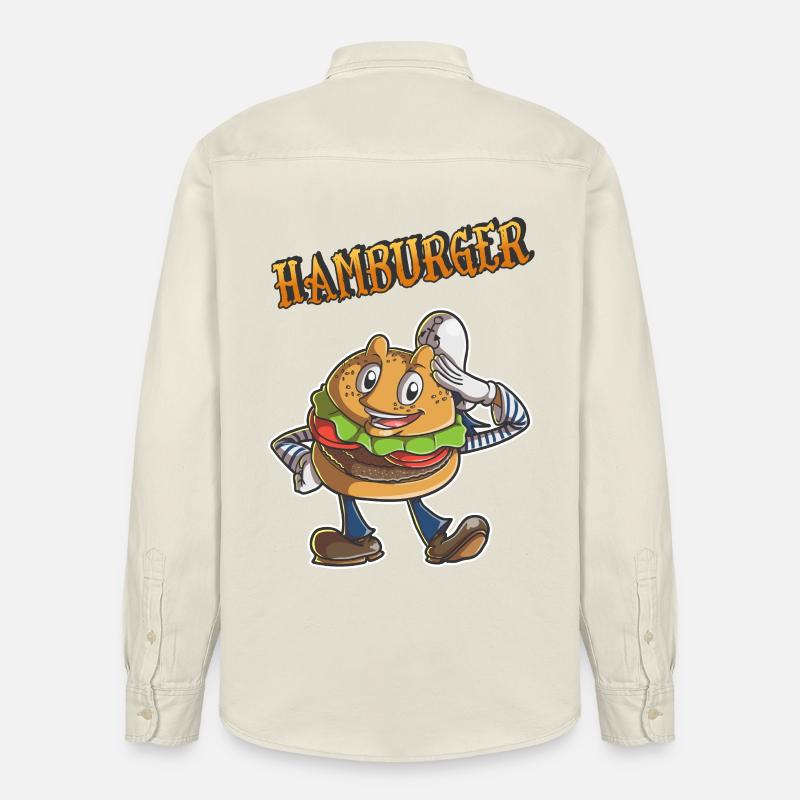 hamburger - Chemise unisexe coupe décontractée bio Stanley/Stella - écru doux