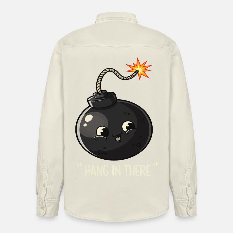 Kawaii Explodierende Bombe Comic Design - Relaxed Fit Unisex Organic Hemd von Stanley/Stella - Natur