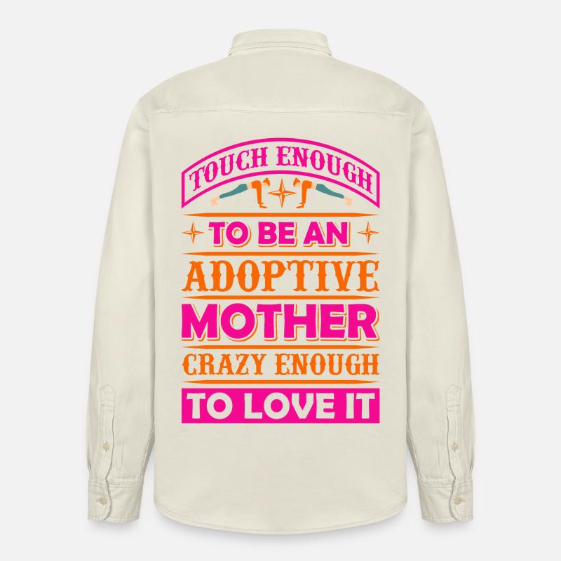 Assez difficile d’être mère adoptive – Adoption - Chemise unisexe coupe décontractée bio Stanley/Stella - écru doux