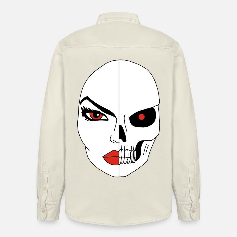 Le visage de la mort - Chemise unisexe coupe décontractée bio Stanley/Stella - écru doux