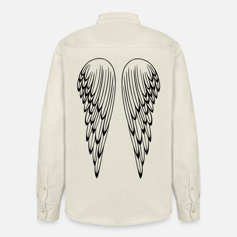Ailes d'ange, ailes, ange - Chemise unisexe coupe décontractée bio Stanley/Stella - écru doux