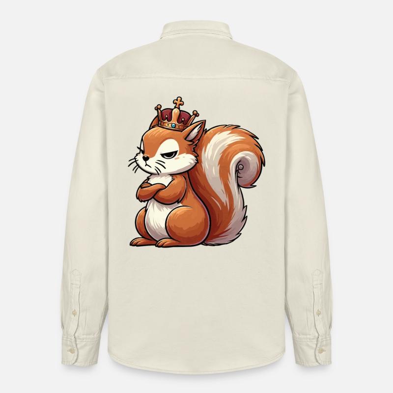Eichhörnchen Eichhorn Eichhörnchenliebhaber Nager - Relaxed Fit Unisex Organic Hemd von Stanley/Stella - Natur