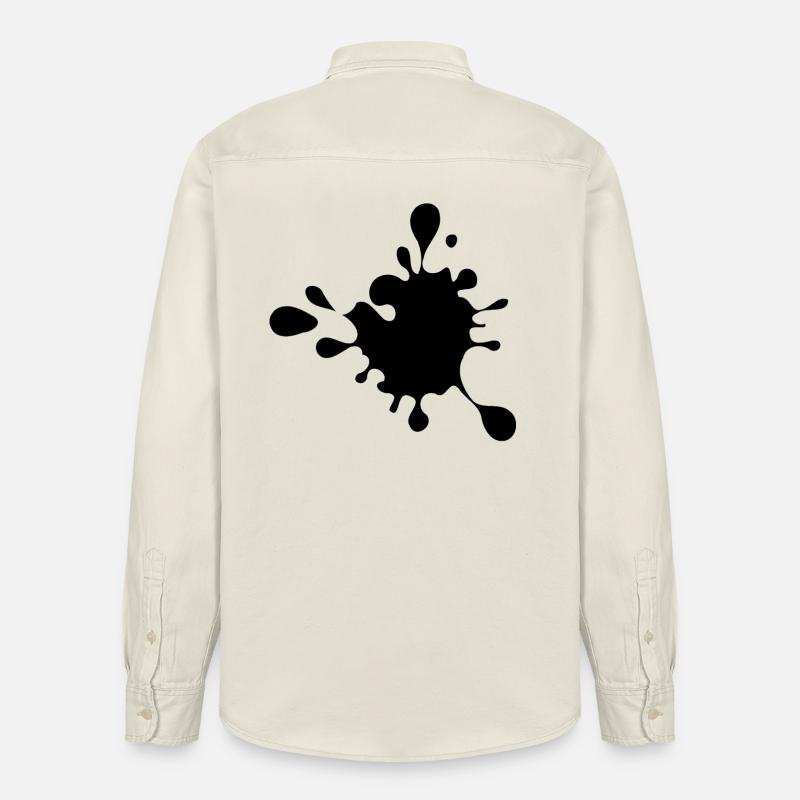 Splash, Paint Splash, Splash, Blob # - Relaxed Fit Unisex Organic Hemd von Stanley/Stella - Natur