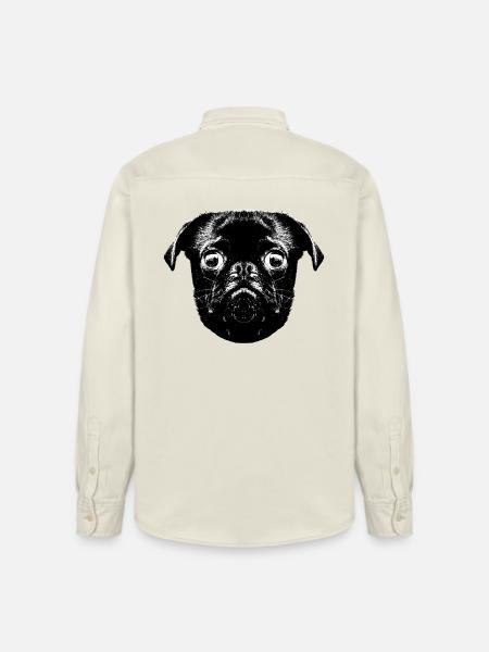 Otto's Pug hopst - Relaxed Fit Unisex Organic Shirt by Stanley/Stella - soft Ecru