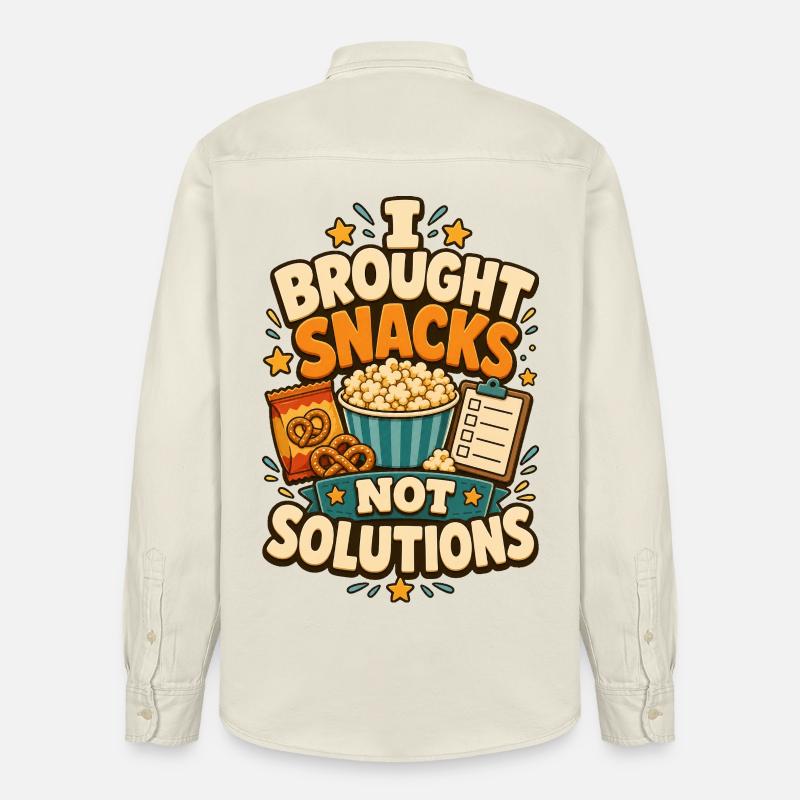 I Brought Snacks Not Solutions - Relaxed Fit Unisex Organic Hemd von Stanley/Stella - Natur