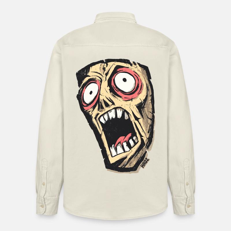Psychedelischer Schreiender Schädel - Relaxed Fit Unisex Organic Hemd von Stanley/Stella - Natur