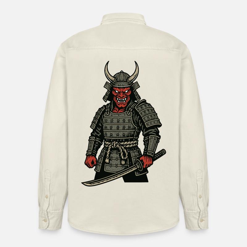 Oni Samurai - Guerrier Démoniaque - Chemise unisexe coupe décontractée bio Stanley/Stella - écru doux