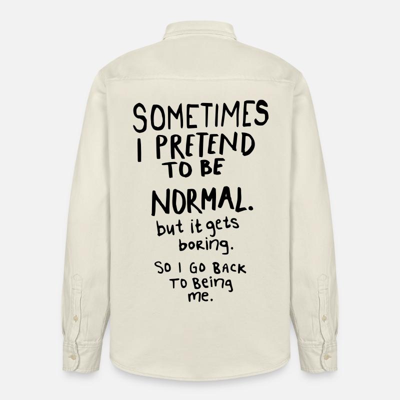 Awesome - Normal is Boring - Relaxed Fit Unisex Organic Hemd von Stanley/Stella - Natur