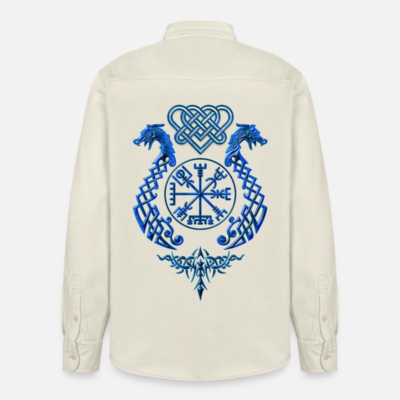 DragonSymbol - Chemise unisexe coupe décontractée bio Stanley/Stella - écru doux