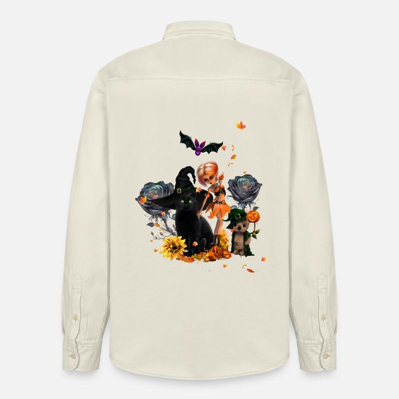 Design d’Halloween mignon et amusant - Chemise unisexe coupe décontractée bio Stanley/Stella - écru doux