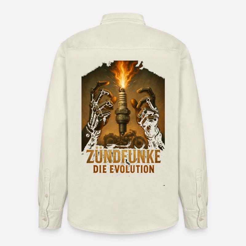 ZÜNDFUNKE – L’évolution - Chemise unisexe coupe décontractée bio Stanley/Stella - écru doux