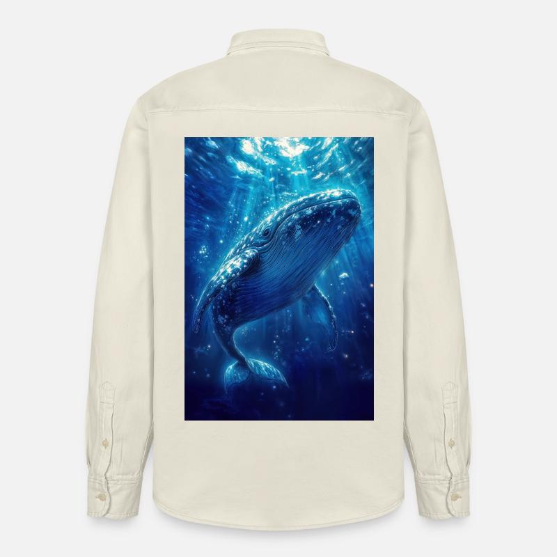Illustration eines Wals - Relaxed Fit Unisex Organic Hemd von Stanley/Stella - Natur