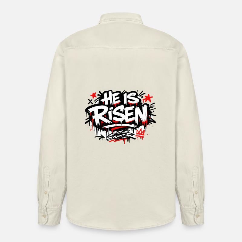 Il est Risen Graffiti Easter - Chemise unisexe coupe décontractée bio Stanley/Stella - écru doux