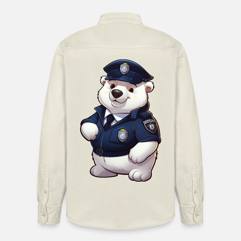 Polizei Eisbärin - Relaxed Fit Unisex Organic Hemd von Stanley/Stella - Natur