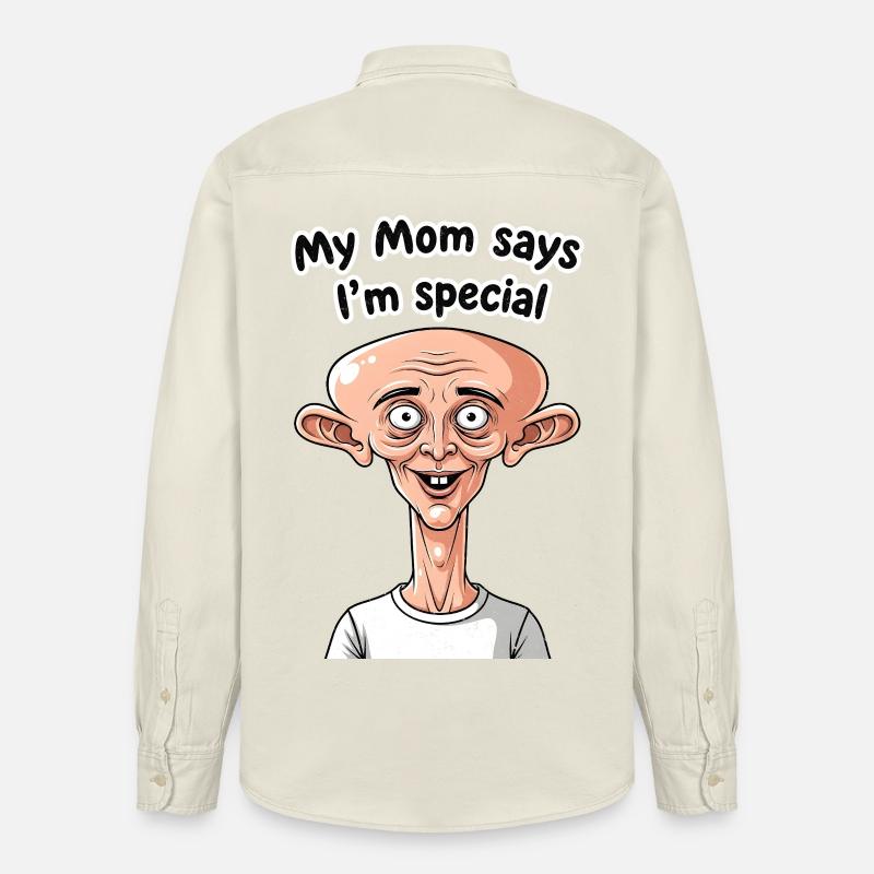 Maman dit que je suis spéciale - Chemise unisexe coupe décontractée bio Stanley/Stella - écru doux