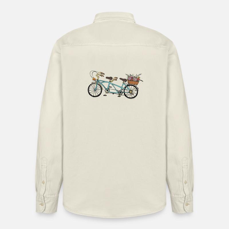 Blumen Tandem - Relaxed Fit Unisex Organic Hemd von Stanley/Stella - Natur