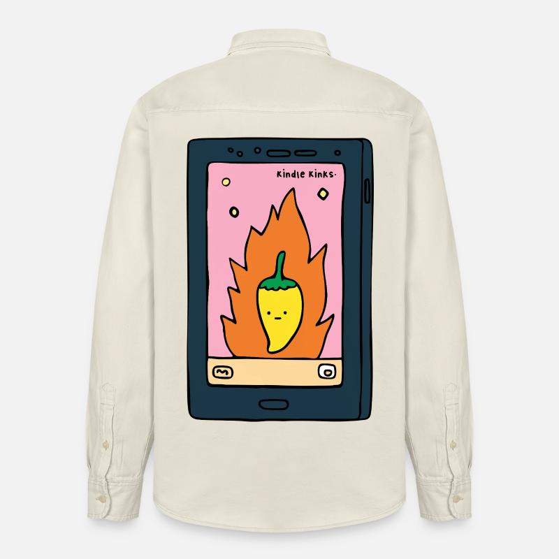 Spicy E-Reader “Kinks” Design | Funny BookT - Relaxed Fit Unisex Organic Hemd von Stanley/Stella - Natur