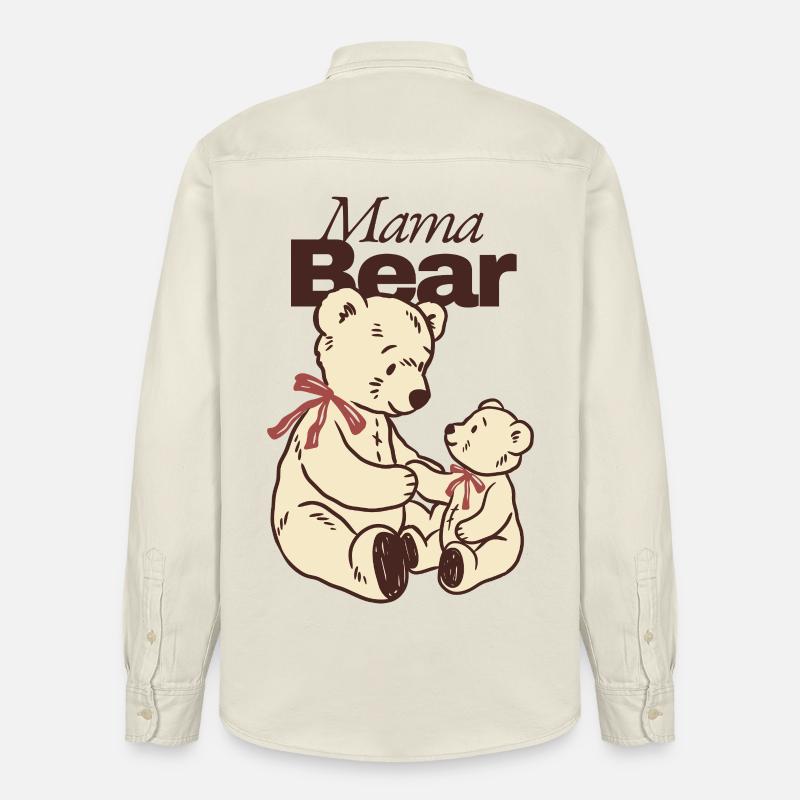 Mamma Orso e Bambino Peluche - Camicia unisex vestibilità rilassata bio di Stanley/Stella - ecru morbido