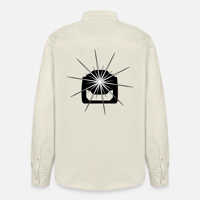 Movinghead in Schwarz - Relaxed Fit Unisex Organic Hemd von Stanley/Stella - Natur