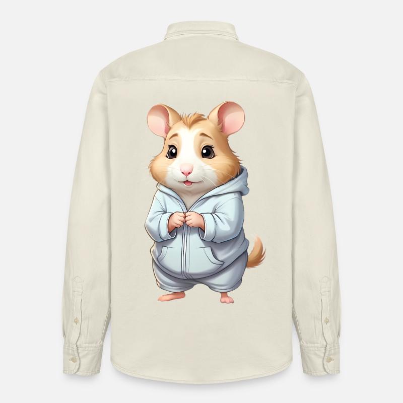 Cuddly Hero Hamster Pull à capuche - Chemise unisexe coupe décontractée bio Stanley/Stella - écru doux