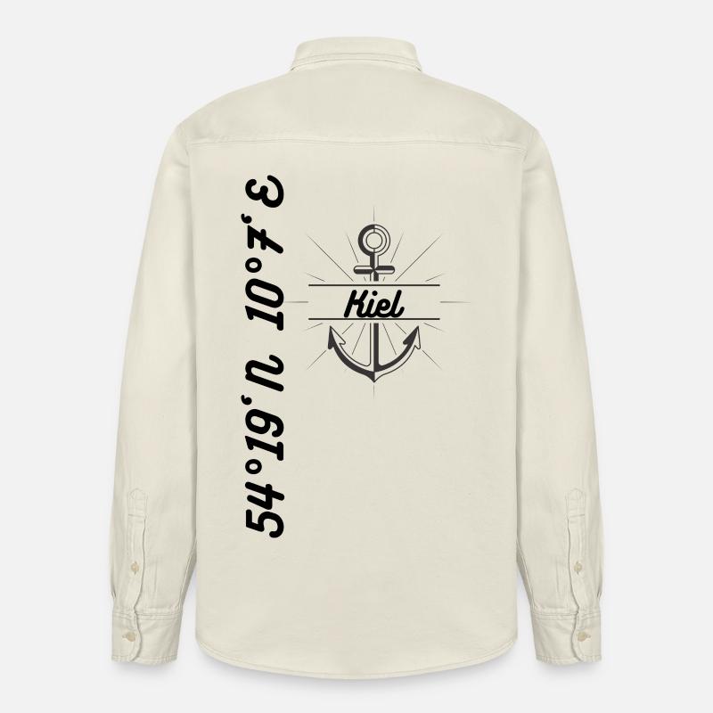 Kiel coordonne Design Maritim - Chemise unisexe coupe décontractée bio Stanley/Stella - écru doux