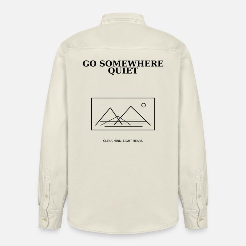 08_go_somewhere_quiet - Relaxed Fit Unisex Organic Hemd von Stanley/Stella - Natur