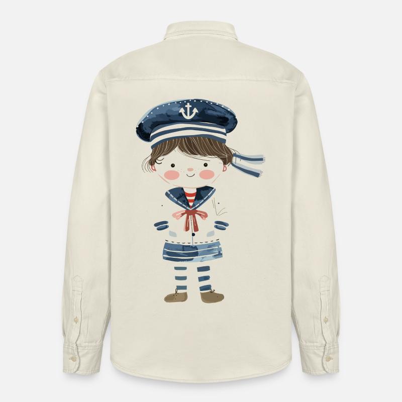 Sailor Comic Look - Chemise unisexe coupe décontractée bio Stanley/Stella - écru doux