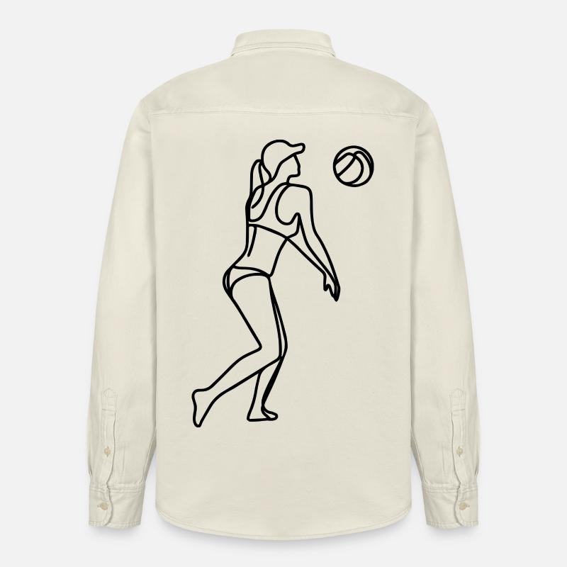 Joueuse de beach-volley filles - Chemise unisexe coupe décontractée bio Stanley/Stella - écru doux