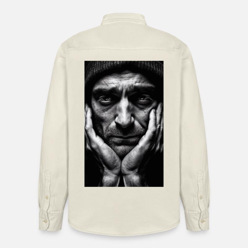 Thinking Guy - Relaxed Fit Unisex Organic Hemd von Stanley/Stella - Natur