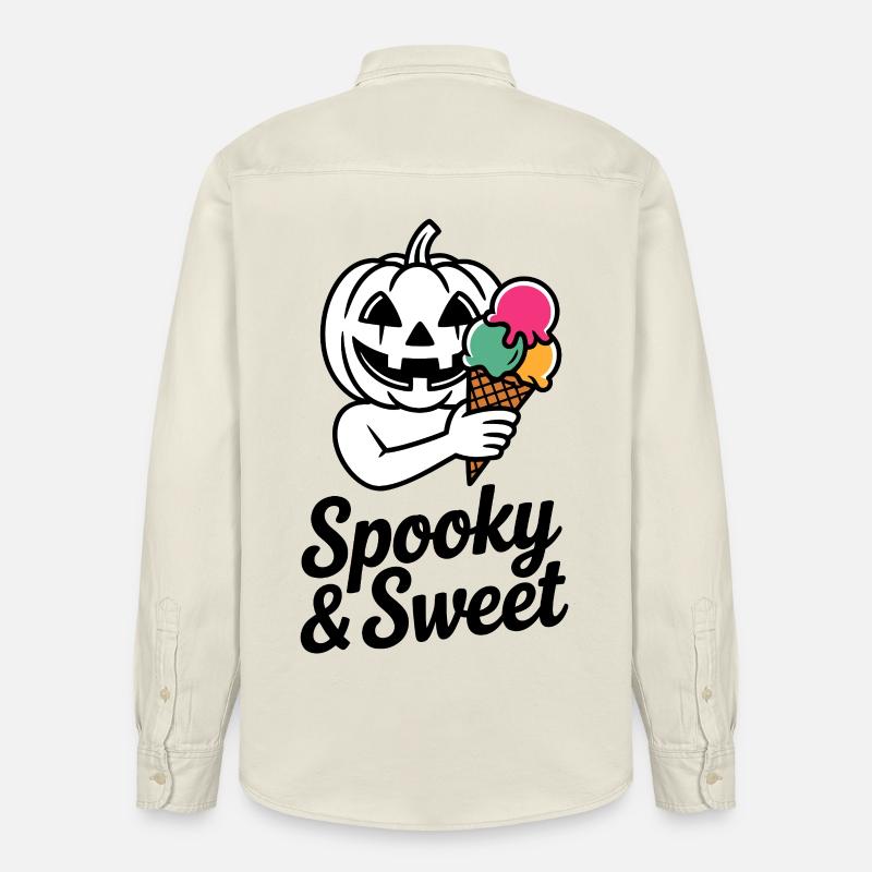 Halloweenkürbis mit Eiscreme - Relaxed Fit Unisex Organic Hemd von Stanley/Stella - Natur
