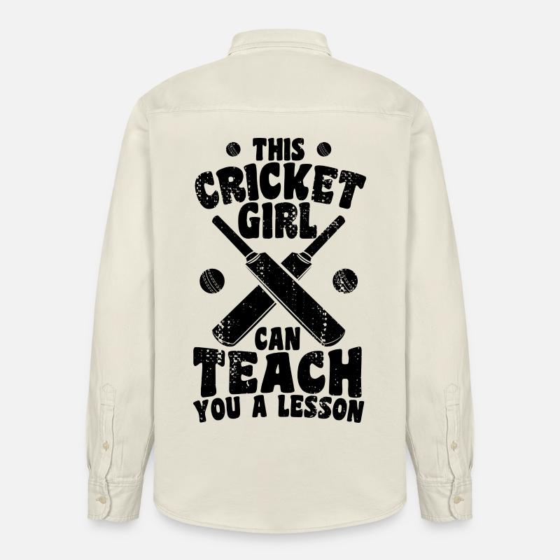 Cricket Mädchen erteilt dir eine Lektion - Relaxed Fit Unisex Organic Hemd von Stanley/Stella - Natur