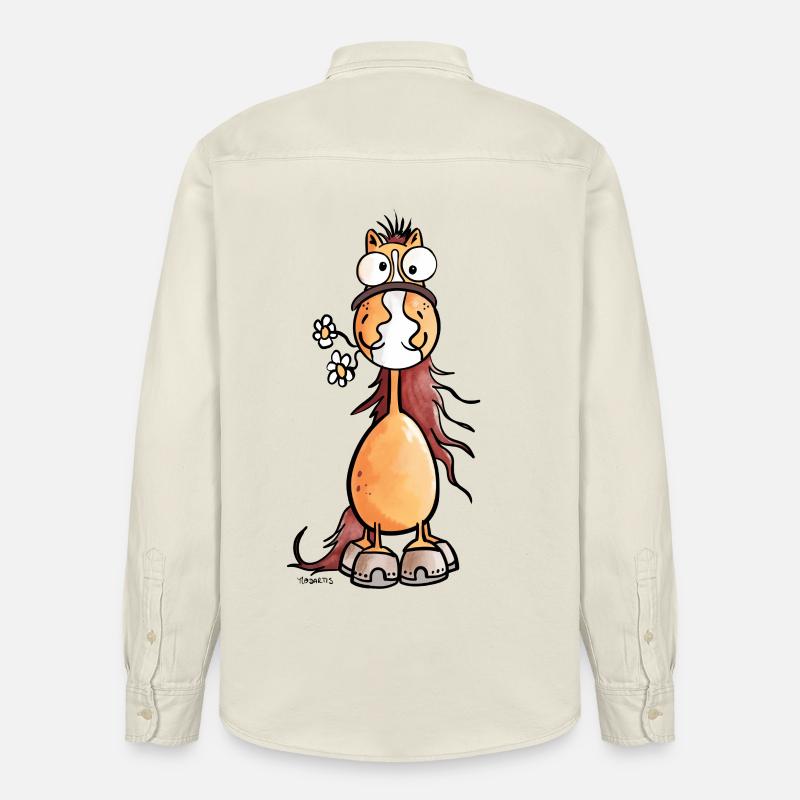 Da steht ein Pferdchen - Relaxed Fit Unisex Organic Hemd von Stanley/Stella - Natur