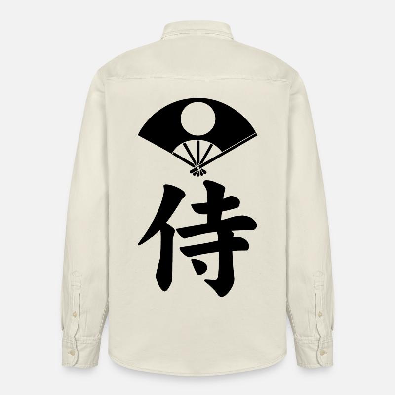 Samurai-Emblem des Satake-Clans (schwarz) - Relaxed Fit Unisex Organic Hemd von Stanley/Stella - Natur