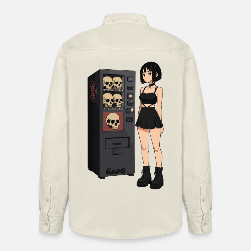 Skull Vending Machine Goth-Mädchen - Relaxed Fit Unisex Organic Hemd von Stanley/Stella - Natur