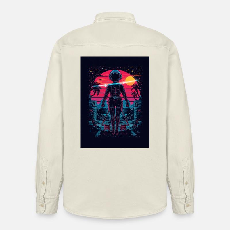 Astronaut Neon Sunset - Relaxed Fit Unisex Organic Hemd von Stanley/Stella - Natur
