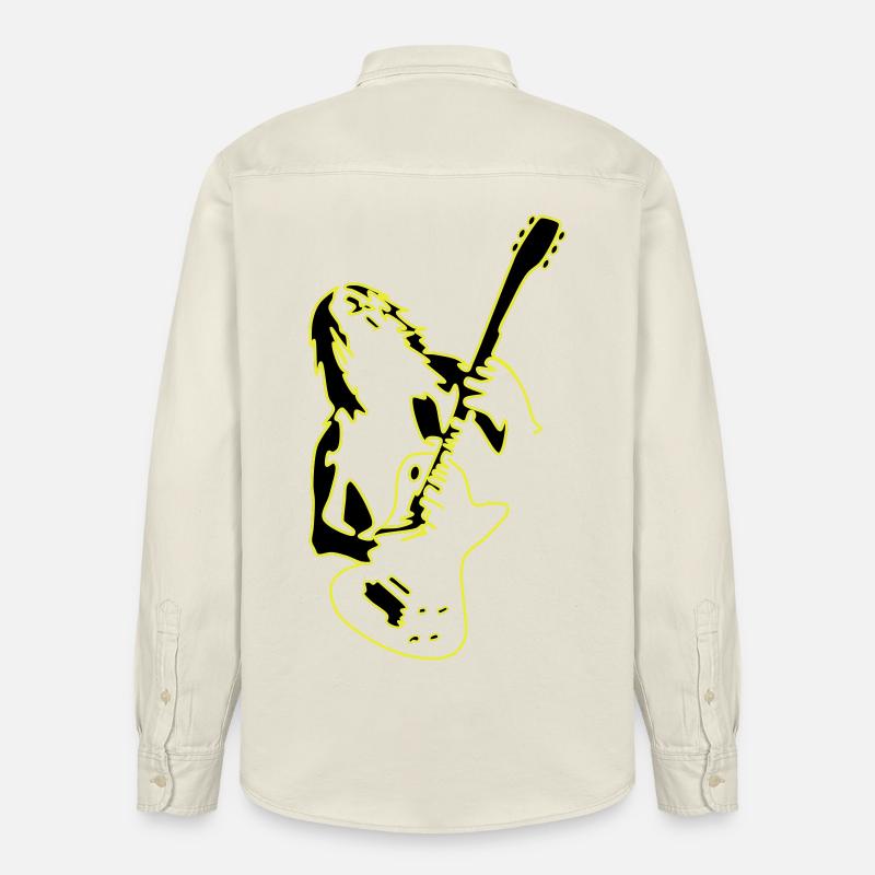 Rock' Roll, c’est la vie ✔ - Chemise unisexe coupe décontractée bio Stanley/Stella - écru doux